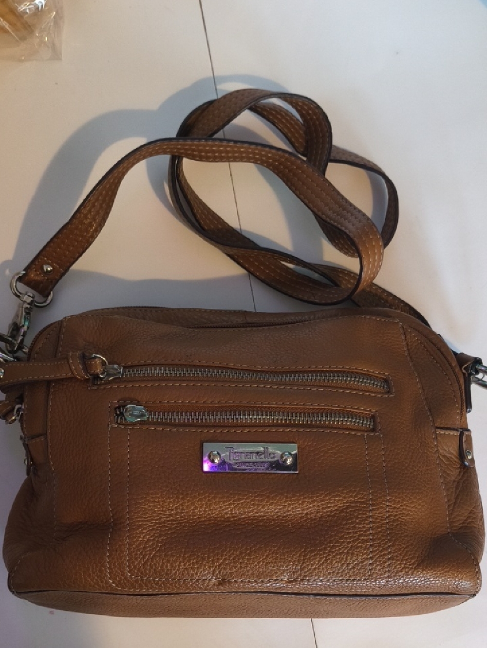 Tignanello Brown Leather Crossbody Bag